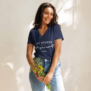 "Lift Others Lift Yourself" - Women’s relaxed v-neck t-shirt