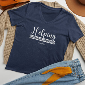 "Helping is my Superpower" - Women’s relaxed v-neck t-shirt